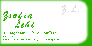 zsofia lehi business card